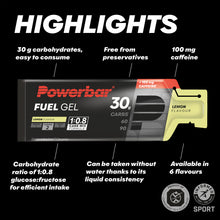 Load image into Gallery viewer, Powerbar Fuel Gel 30 Lemon Flavour with Caffeine (12 x 50ml)