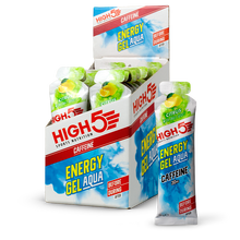 Load image into Gallery viewer, CLEARANCE - HIGH5 ENERGY GEL AQUA CAFFEINE BOX OF 20 - BEST BEFORE END OCTOBER 2023 - SAVE 50%
