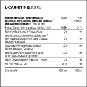 Clearance - PowerBar L-Carnitine Ampoules x 20 Best Before End September 2023 - SAVE 70%
