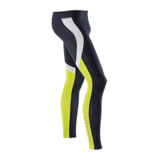 Load image into Gallery viewer, Zeropoint Compression tights black chartreuse side mens