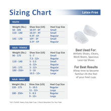 Load image into Gallery viewer, Relieve Foot Pain Tuli's Heel Cups size chart