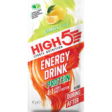 Load image into Gallery viewer, HIGH5 Energy Drink With Protein 4:1 citrus sachets