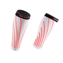 Load image into Gallery viewer, ZEROPOINT Pro Racing Compression Calf Sleeves white devils orange