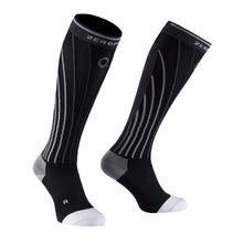 Load image into Gallery viewer, zeropoint pro racing compression socks black and grey