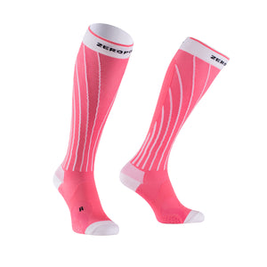 zeropoint pro racing compression socks pink soda white