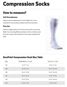 Zeropoint Intense 2.0 High Compression socks sizing
