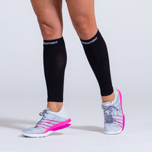 Load image into Gallery viewer, Zeropoint Compression calf sleeves black girl