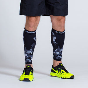 Zeropoint Compression calf sleeves black camo man front
