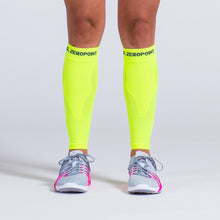 Load image into Gallery viewer, Zeropoint Compression calf sleeves neon yellow