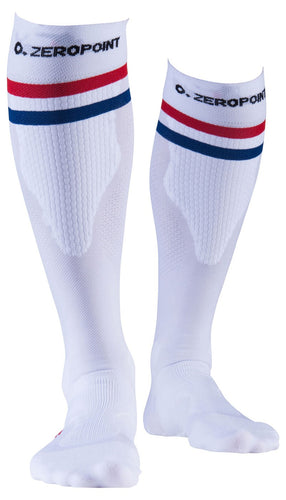 Zeropoint Compression socks white 2 stripe