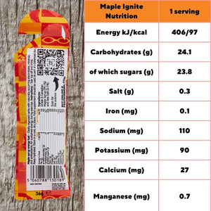 Maple Ignite Natural Energy Gel 36g - Box of 24 - SAVE 10%