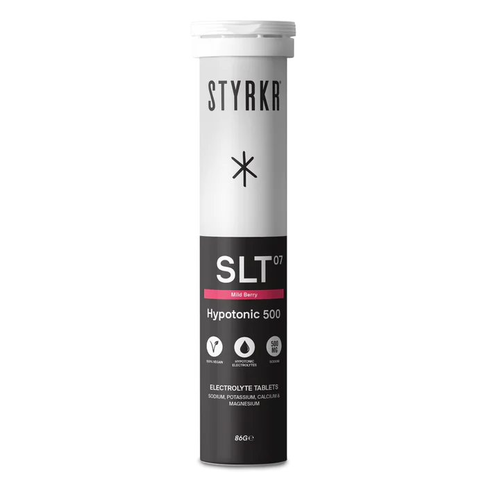 STYRKR SLT07 Hydration Tablets Mild Berry 500MG - 6 x Tubes (12 tabs per tube)