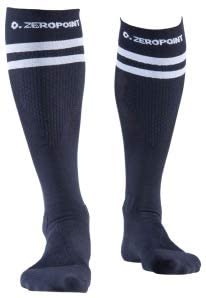 Zeropoint Compression socks black 2 stripes long