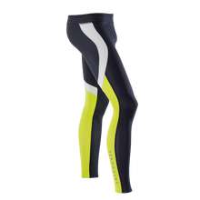 Load image into Gallery viewer, Zeropoint Compression tights black chartreuse side mens
