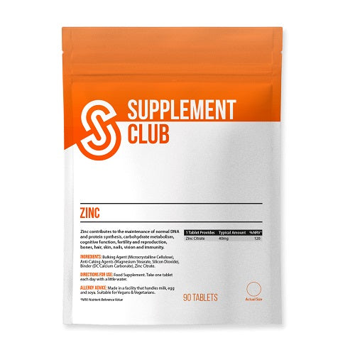 Supplement Club Zinc 90 Tablets - Best Before End August 2023 - SAVE 80%