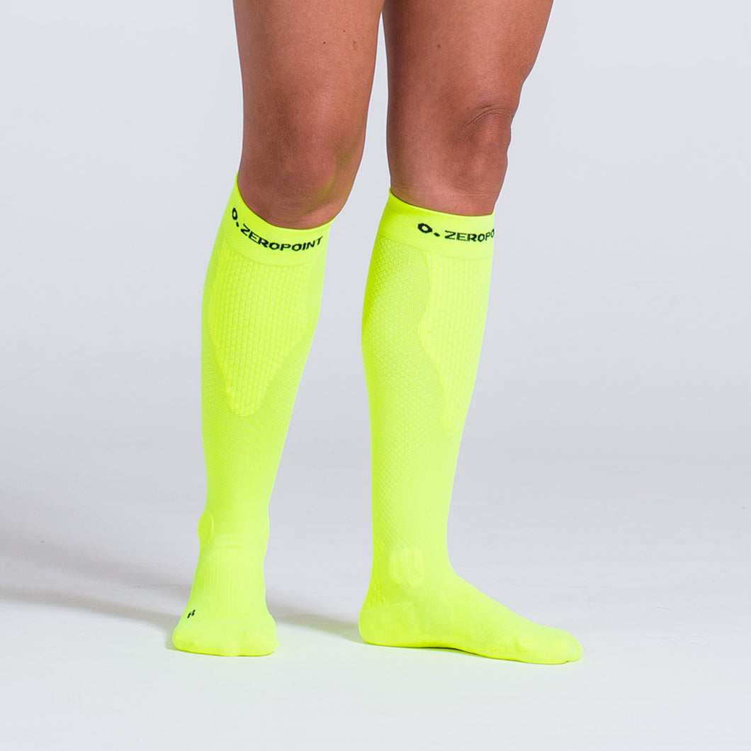 ZEROPOINT Compression Socks Neon Yellow Womens