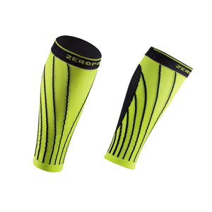 ZEROPOINT Pro Racing Compression Calf Sleeves lime black