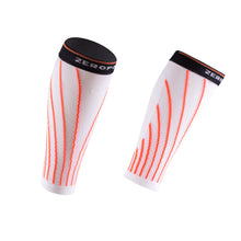 Load image into Gallery viewer, ZEROPOINT Pro Racing Compression Calf Sleeves white devils orange
