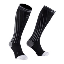 Load image into Gallery viewer, zeropoint pro racing compression socks black and grey
