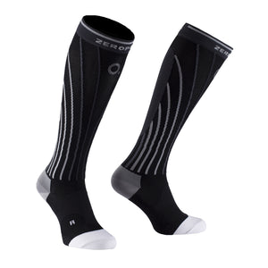zeropoint pro racing compression socks black and grey
