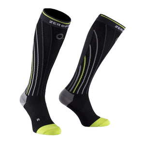 zeropoint pro racing compression socks black and yellow