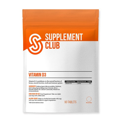 Supplement Club Vitamin D3 90 Tablets - Best Before End August 2023 - SAVE 77%