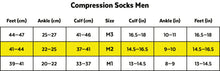Load image into Gallery viewer, Zeropoint Compression socks size chart men
