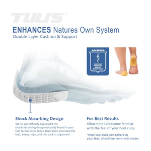 Tulis classic heel cups shock absorbers for your feet