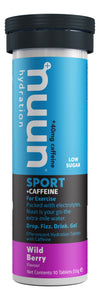 Nuun Sport + Caffeine Wild Berry tube