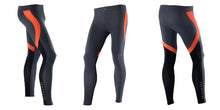 Load image into Gallery viewer, Zeropoint Compression tights black orange mens
