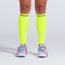 Load image into Gallery viewer, Zeropoint Compression calf sleeves neon yellow

