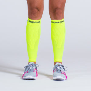 Zeropoint Compression calf sleeves neon yellow