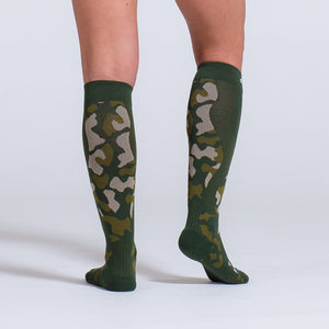 Zeropoint Compression socks green camo rear