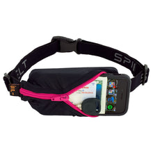 Load image into Gallery viewer, Spibelt Original running belt black with hot pink zip
