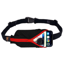 Load image into Gallery viewer, Large Pocket SPIbelt black with red zip
