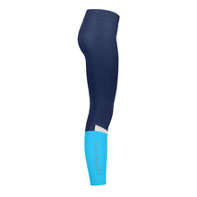 Load image into Gallery viewer, Zeropoint Compression tights blue womens side

