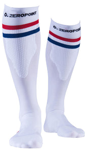 ZEROPOINT Compression Socks White 2 Stripes womens